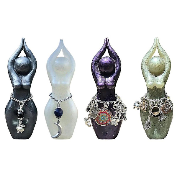 Retro Heksehistorie Gudinne Skulptur Halloween Jul Positiv Dekor Ornament Utendørs Og Innendørs B