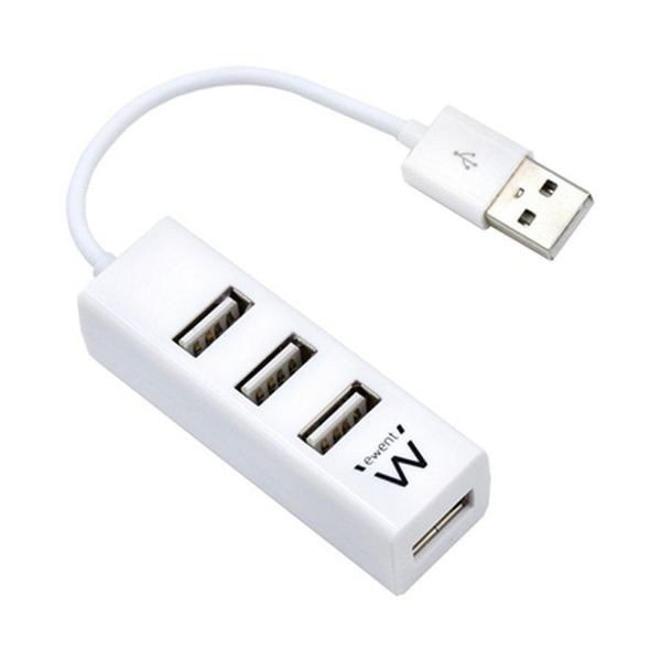 Hvid USB-port Multiplikator X3