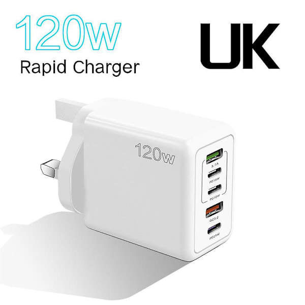 USB-C 120W PD Oplader Type C Strømadapter Til Telefon Samsung