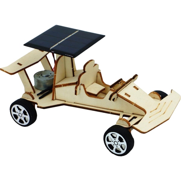 DIY Wood Science Kit Solar Racer Pojkar Flickor Pedagogiska fysikleksaker WoodColor
