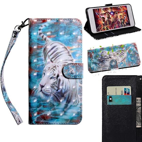 Tiger Dekor Fläck Skinntryck PU Fodral För Din Apple Iphone Xs/x 5.8 Tum (2019)