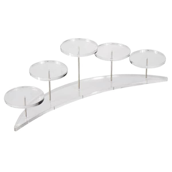 Akryl Cupcake Stativ for 5 Cupcakes Display Stativ, Cupcake Holder Dessert Stativ White