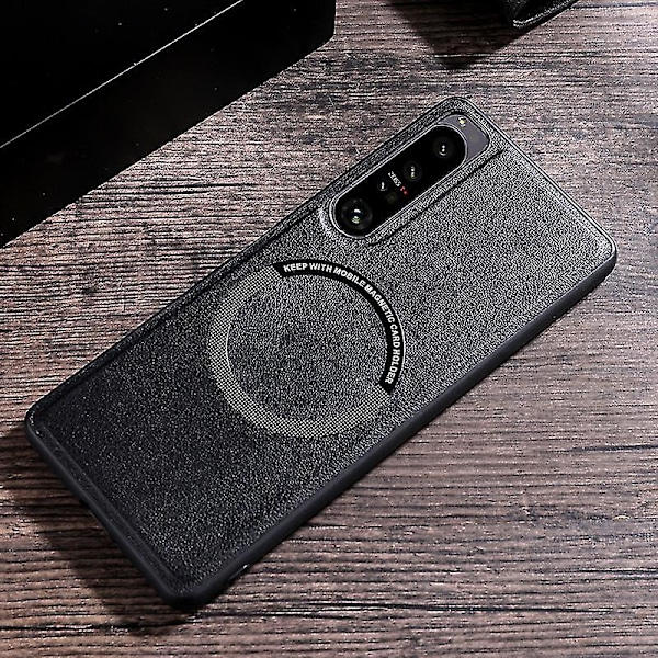 Magnetiskt telefonfodral i läder för Sony Xperia 10 V, PC+TPU-skal kompatibelt med Magsafe