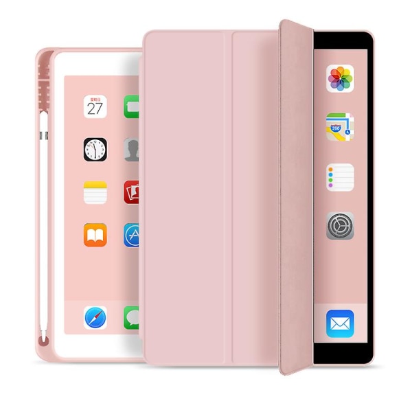 För Ipad Case Pro 11 2021 2020 2019 10,2 Air 4 10,9 10,5 2018 9,7 Mini 6 5 9:e 8:e 7:e generationens Smart Cover med pennhållare Pink iPad 10.2 (7-8-9th)