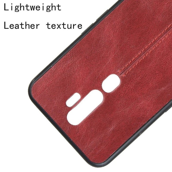 Rött TPU + PU-fodral för din Oppo A9 (2020)/A5 (2020)/A11x