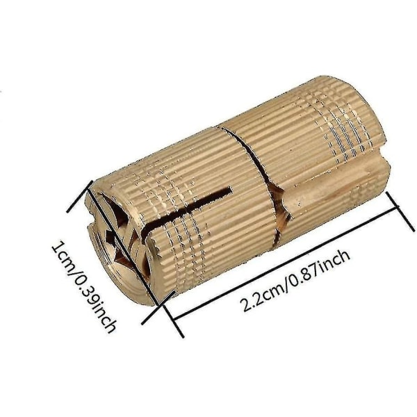10 st Cylindriska mässingsgångjärn, gömda osynliga fatgångjärn för husvagnsskåp i trädörr, 10 mm