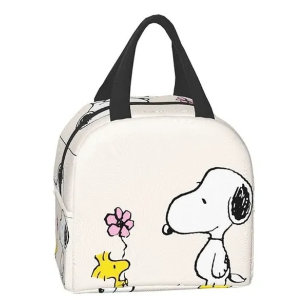Snoopy-lounaslaukku kukkakuvioisella nimellä, värikuva väri