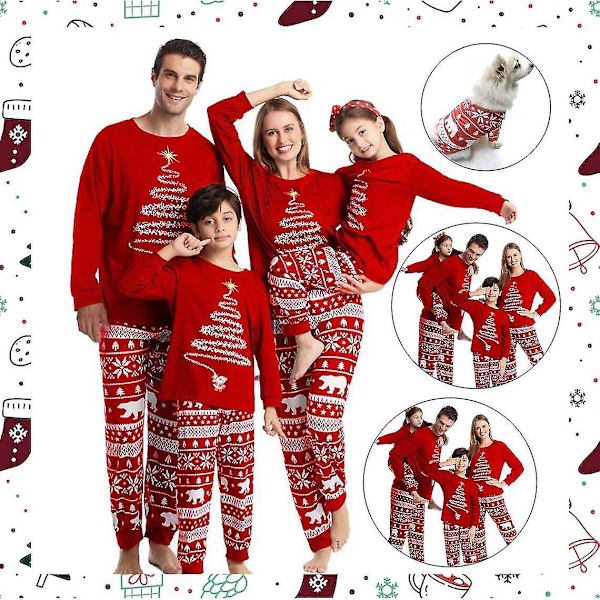 Julpyjamas Set Unisex Vuxen Barn Jul Familj Matchande Vardagliga Nattkläder Pjs Dad L