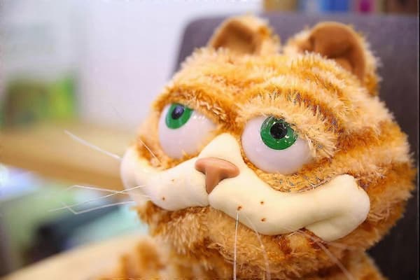 Maskotti Garfield -simulaatiokissa pehmo 45cm