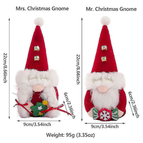 Rottefigur Gnom Nisse Rotter N Tomte Hjem Rotte. (rød) (2 stk)