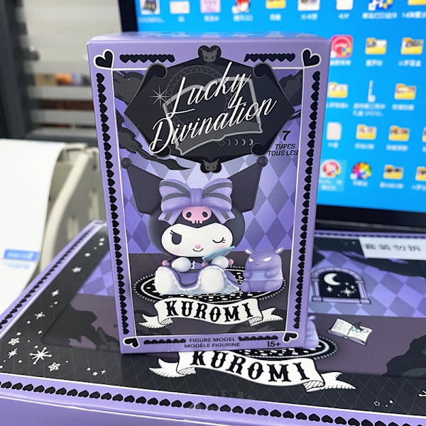 Sanrio Lucky Kuromi blind box Internett-kjendis ny Kuromi skrivebordsdekorasjoner gutter og jenter dukker lucky series full boks 6 uten duplisering Maleficent