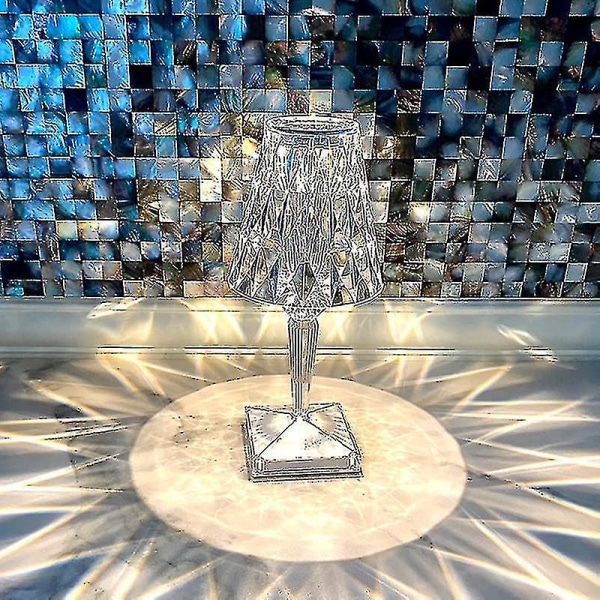 Diamant Bordslampa Kristall Bordslampa Led Sänglampa Modern Atmosfär Dekoration Sängbordslampa Sovrum Vardagsrum Kreativ dekoration