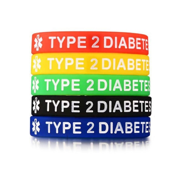 7,5 diameter armband för vuxna diabetes armband 5 st Lätt hudvänlig storlek2