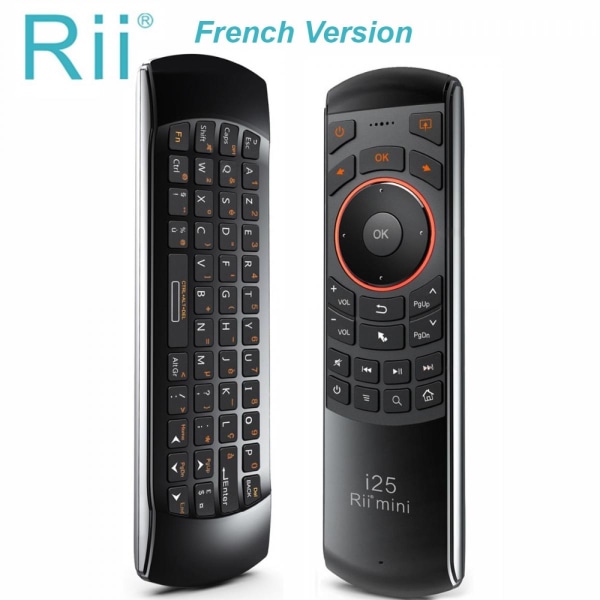 i25A Mini Air Mouse Tangentbord Fjärrkontroll med 2,4G trådlös fransk Smart TV Box IPTV HTPC |