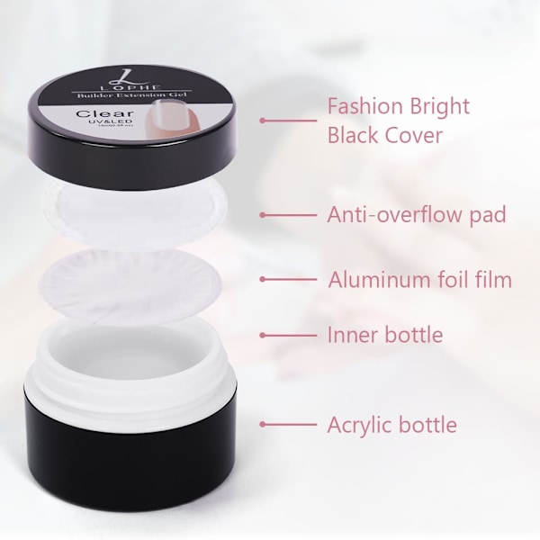 Solid nagellim, Strasslim, 15ml, Gel, Solid nageltipp för DIY, Konstgjord nagel, för 3D-skulpturer, Strass, Lösnaglar (Transparent) 15 ml#Genomskinlig