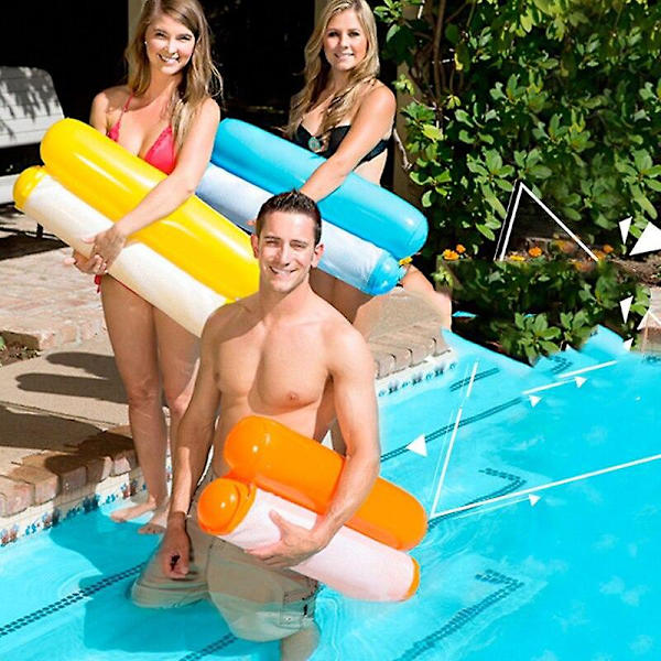 1 st Uppblåsbar Lilo Luftmadrass Säng Pool Strand Flytande Semestermadrasser (orange)