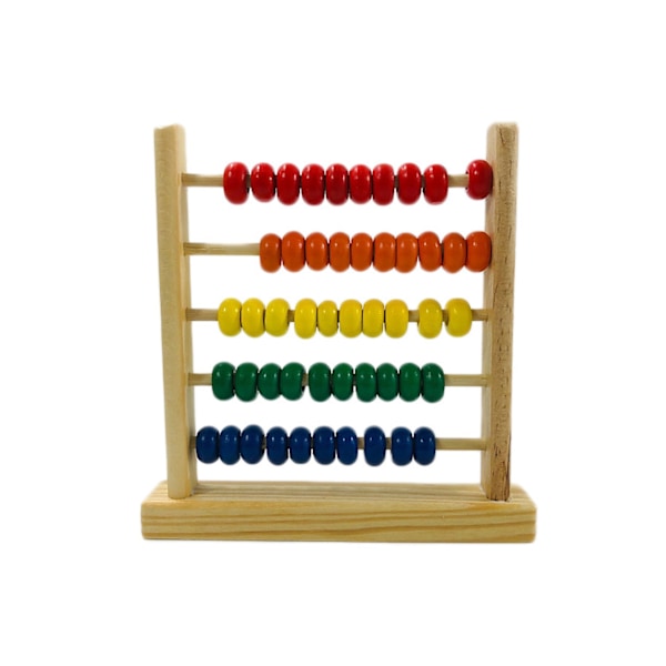 Børn 5-Rækket Træperler Kugleramme Tælleramme Matematik Læring Pædagogisk Puslespil Legetøj