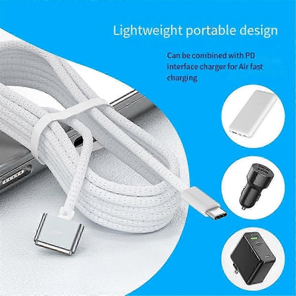 140W USB-C til MagSafe 3 Adapterkabel til MacBook Pro & Air - Sølv