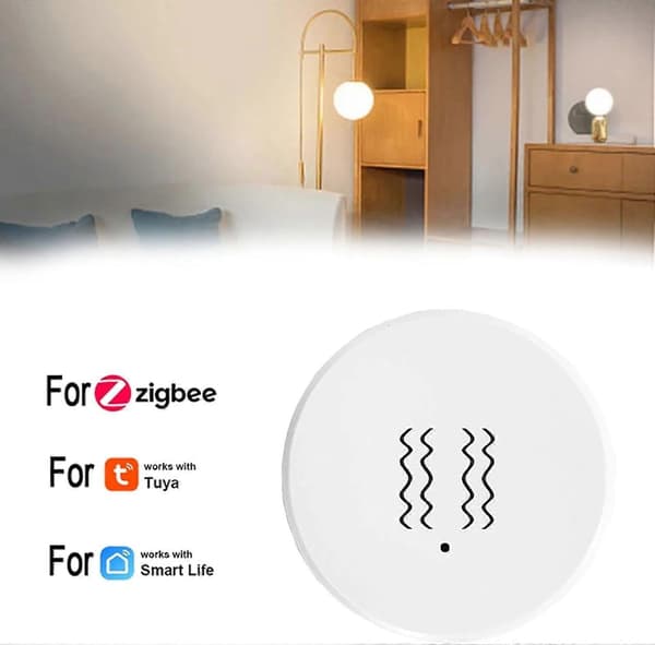 Bevægelsessensor Vibrationssensor Hældningssensor Vibrationsalarm til Tuya til Zigbee Smart Vibrationssensor Hældningssensor
