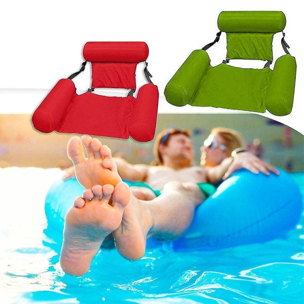 Vattenhängmatta Simbassäng Beach Flytande Fåtölj Uppblåsbar Vattenhängmatta Flytande Säng Beach Float Orange