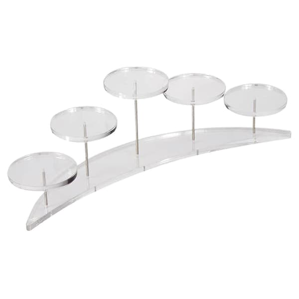 Akryl Cupcake Stativ for 5 Cupcakes Display Stativ, Cupcake Holder Dessert Stativ Clear