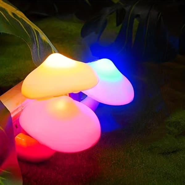 Fantasy Svampe Lampe, Nat Sensor Lampe Warm Light