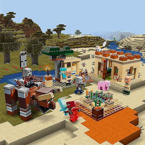 Sx1044 700 stk. Byggesæt Illager Raid Village Minecraft My World Series