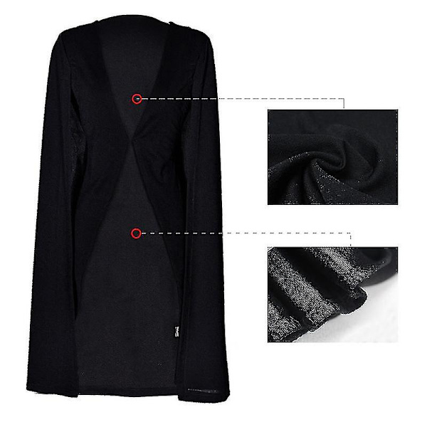 Afslappet åben trenchcoat til kvinder Black M