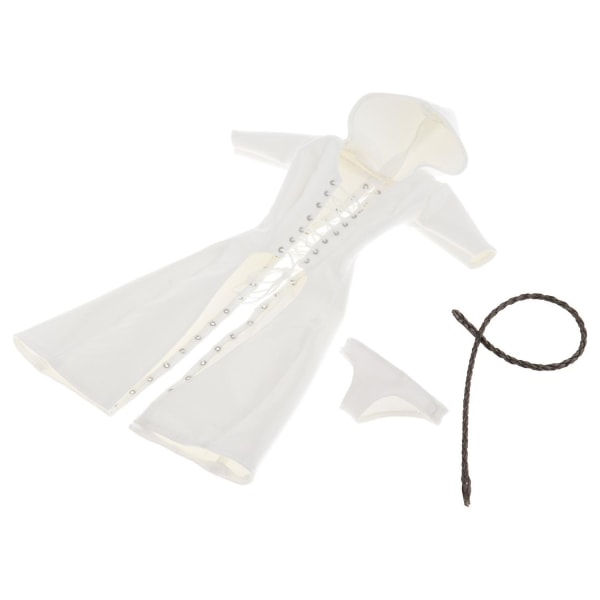 1/6 skala kvinnlig karaktär Kostymstil + Underkläder + Whip Advanced DIY White White