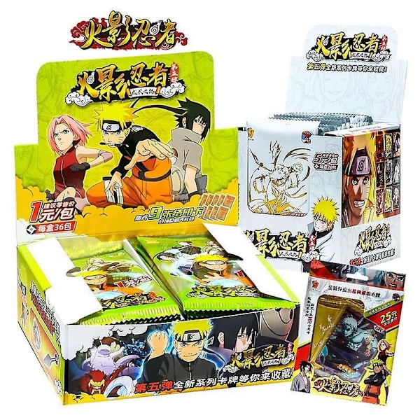 Naruto Spelkort Japansk Tecknad Serie Schoolmaster Series Ssp Kort Uchiha Sasuke Ninja War R Barnleksaker P 30PACK 150PCS