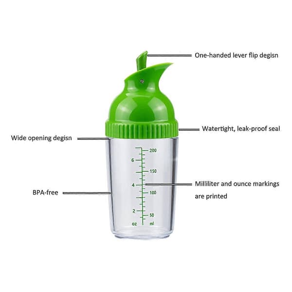 4-pakning Salatdressing Shaker, Dressing Mikser Shaker Flasker