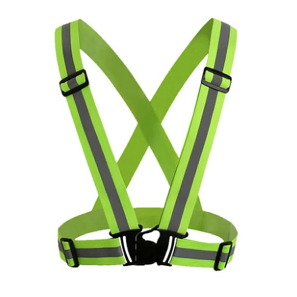 Highlight Reflexband Nattlöpning Ridkläder Väst Justerbar säkerhetsväst Elastiskt band för vuxna och barn elasticity green