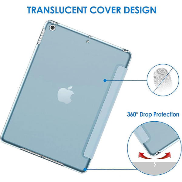 Etui til iPad (9,7 tommer, 2018/2017 model, 6./5. generation), Smart Cover Auto Vågn/Sov Light Blue