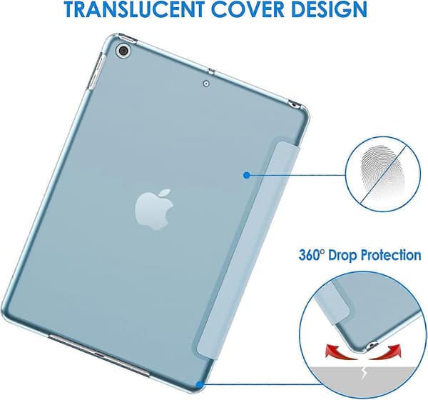 Fodral för iPad (9,7-tum, 2018/2017 modell, 6:e/5:e generationen), Smart Cover Auto Wake/Sleep Light Blue
