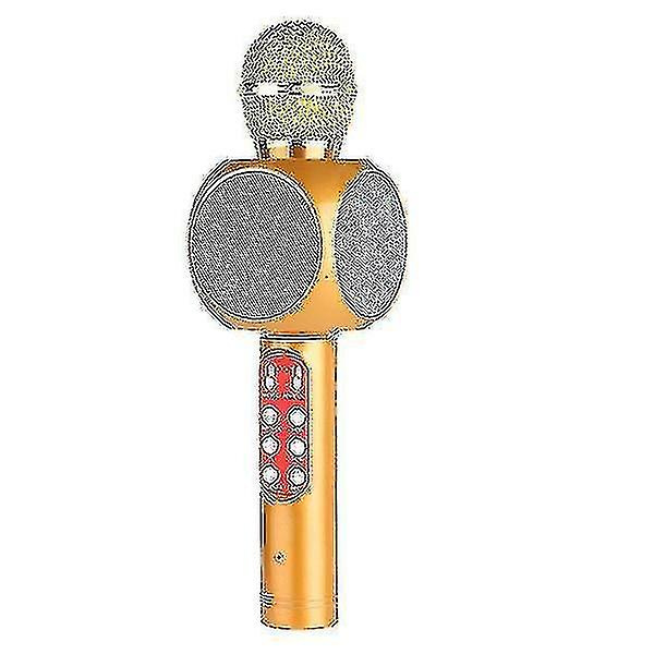 Professionell Bluetooth Trådlös Mikrofon Högtalare Handhållen Mikrofon Karaoke Mic Musikspelare