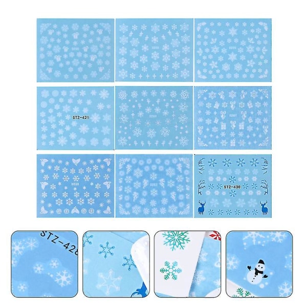 60 ark Snowflake Nail Stickers