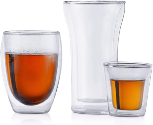 Dubbelväggiga Isolerade Glas Dricksglas 2-Delars Set 399 ml Kapacitet
