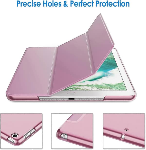 Etui til iPad (9,7 tommer, 2018/2017 model, 6./5. generation), Smart Cover Auto Vågn/Sov Pink