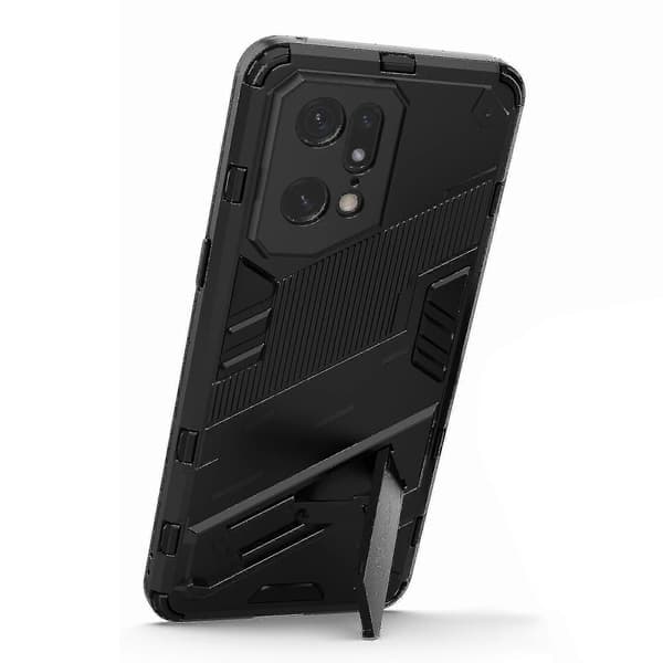 Oppo Find X5 Pro Hybriddeksel - Støtte og Støtsikkert Black