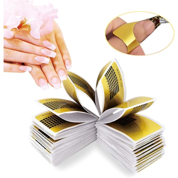 500 st Nagelkonst Tips Förlängningsstickers, Självhäftande Nagelform med Nummer, För UV Gel Nagel Förlängningar Nagel Förlängningar (1 Rulle)