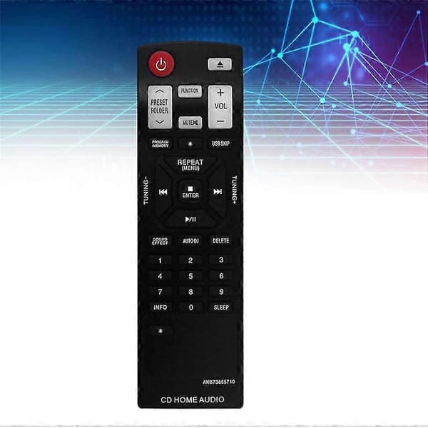Ersättningsfjärrkontroll AKB73655710 för LG Hi-Fi System CM4630 CMS4630F CM4530 CMS4530F CMS4530W CM4430 CMS45