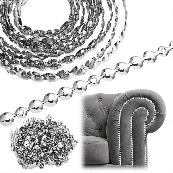 10 stk. D11mm møbelspikerlist møbelspikere B Silver