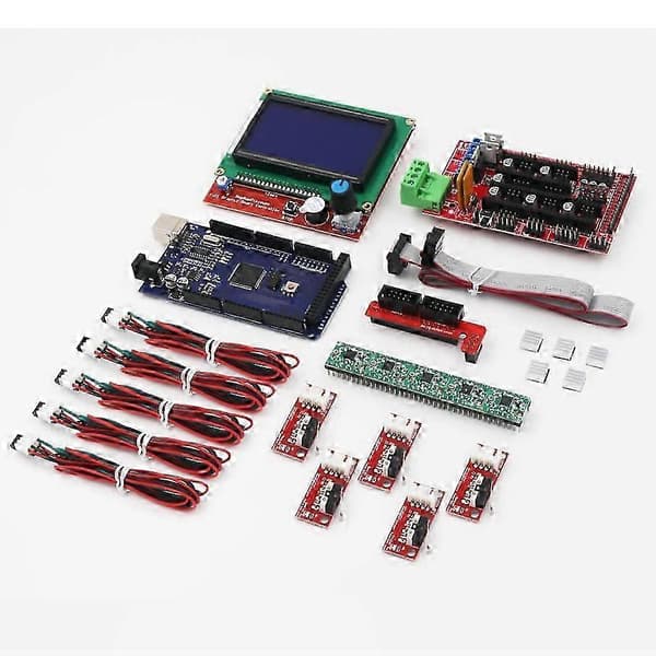 CNC 3D Printer Kit til 2560 Board RAMPS 1.4 Controller LCD 12864 A4988 Stepper Driver 3D Printer Mo