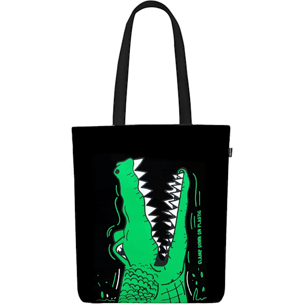 EcoRight 100% Økologisk Canvas Tote Bag med Lynlås, Miljøvenlige Små Tote Bags til Kvinder til Rejser, Strand & Shopping Crocs