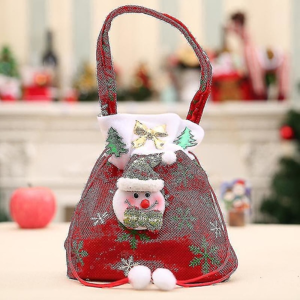 Santa Claus Bag String Bags Rative C Bag Favor (och röd)(2st)