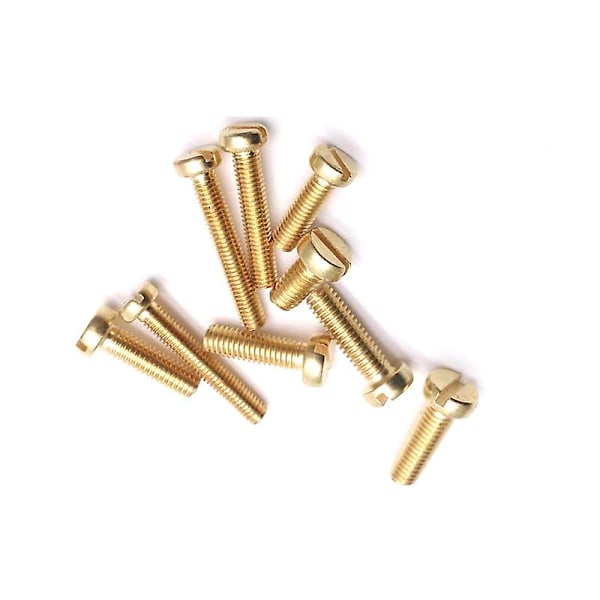 100 stk./parti M1.2/m1.6/m2/m2.5/m3 H70 Messing Slidsede Flade Hoved Skruer Kobber Elektroniske Maskinskruer Hardware Tilbehør