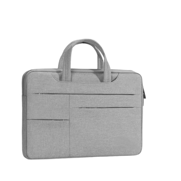 15.6\" Vattenavvisande Laptopväska med Axelremmar och Handtag/Laptop Laptopväska Kompatibel med Macbook/Acer/Asus/Hp(Mr Grey)