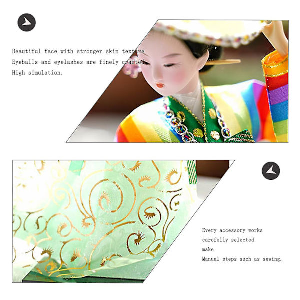 12in Koreanske filledukker Håndlagde Hanbok-dukker Orientalske dukkemodeller Koreanske hoffdukker