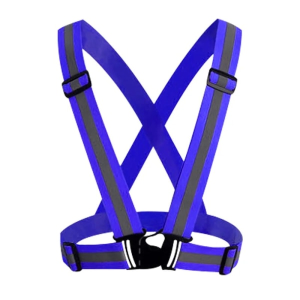 Highlight Reflexband Nattlöpning Ridkläder Väst Justerbar säkerhetsväst Elastiskt band för vuxna och barn elasticity blue