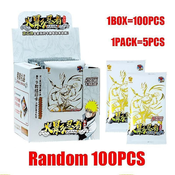 Naruto-pelikortit japanilainen sarjakuva Schoolmaster-sarja Ssp-kortti Uchiha Sasuke Ninja War R Lasten lelut C 20PACK 100PCS